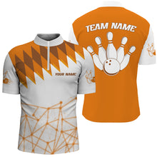 Load image into Gallery viewer, Personalized Bowling Shirt Polo &amp; 1/4 Zip Bowling Shirt for Men Bowling Team League QZT279