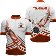 Load image into Gallery viewer, Personalized Men's Bowling Jersey Quarter Zip Bowling Team Shirts Bowling Gifts QZT502