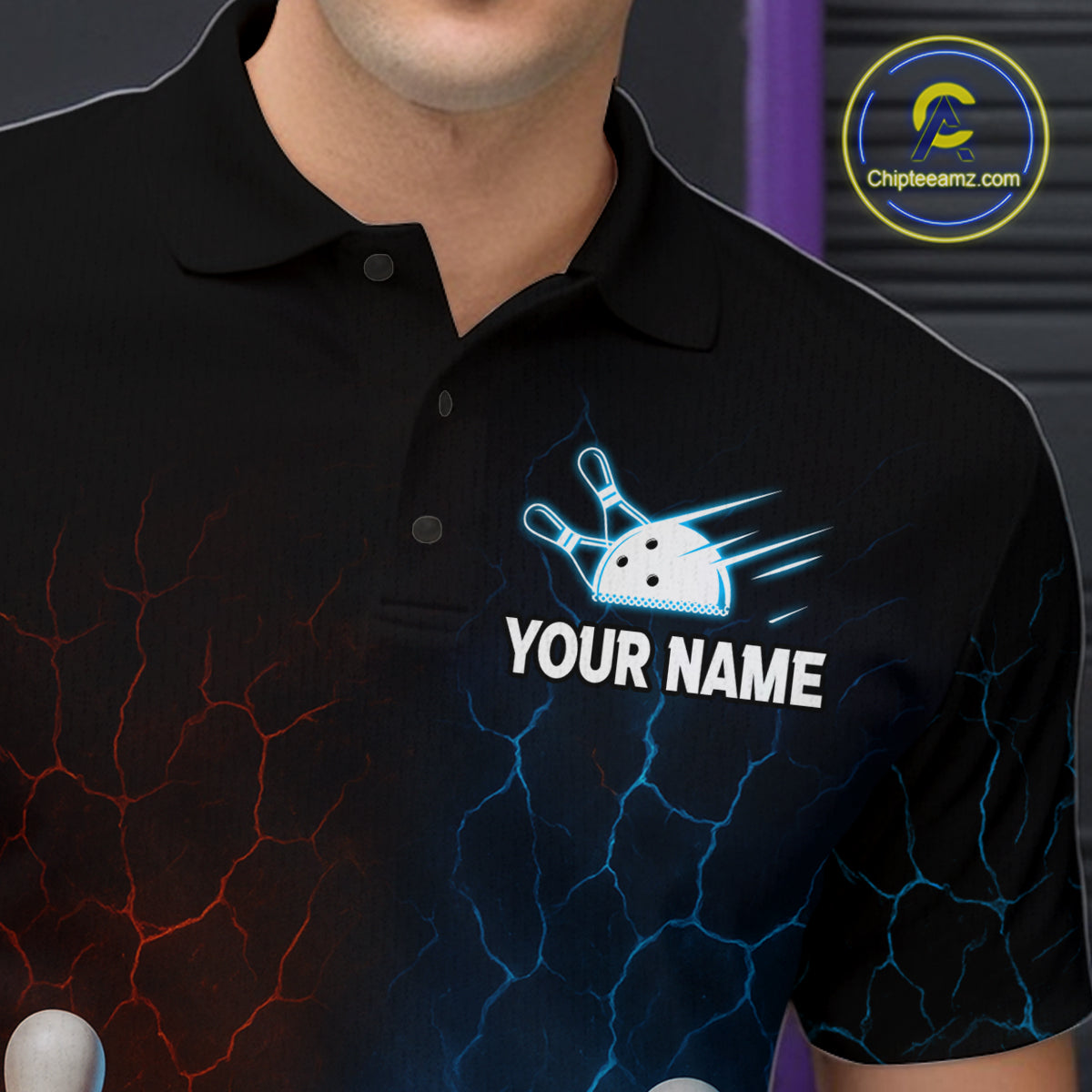 Custom Crazy Bowling Shirt for Team Flame & Water Bowling Jersey for Men Bowling Unisex QZT745