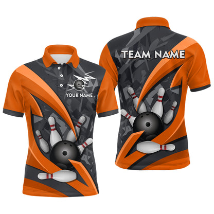 Custom 3D Bowling Team Shirts Multicolor Bowling Jersey for Men Polo QZT505