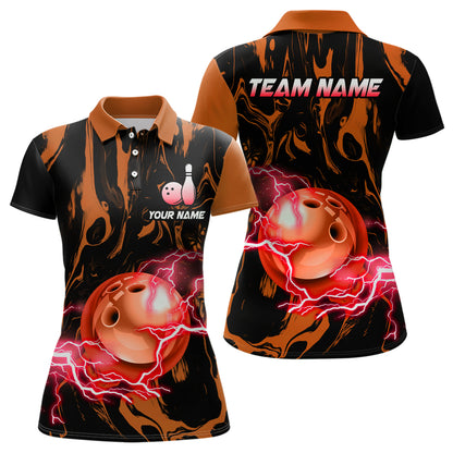 Custom Women Bowling Shirts Polo Bowling Jersey Multicolor Bowling Team League QZT484