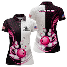 Load image into Gallery viewer, Custom Bowling Shirts for Women Camo Bowling Jersey Polo Bowling Team League QZT449