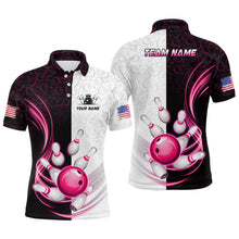 Load image into Gallery viewer, Custom Bowling Shirts for Men Camo Bowling Jersey Polo Bowling Team League QZT449