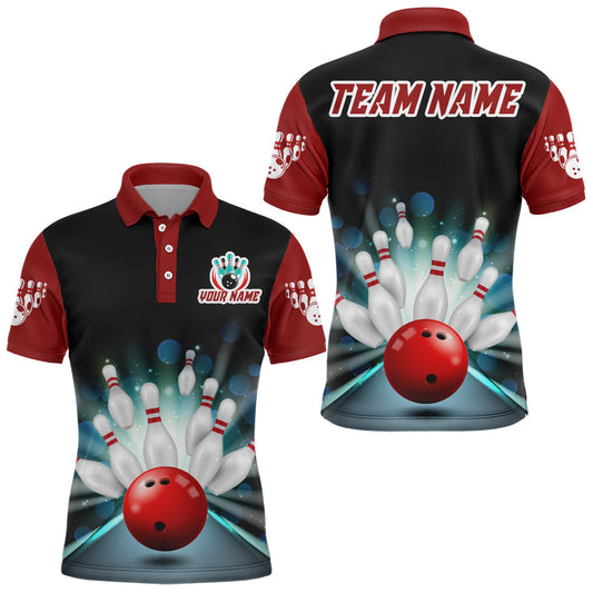 Personalized 3D Men's Bowling Team Jersey Bowling Shirt American Bowling Polo Shirt QZT46-2