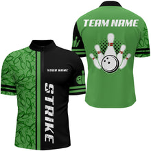 Load image into Gallery viewer, Custom Bowling Shirt for Men Bowling Jersey Bowling Team League Quarter-Zip Shirt QZT100