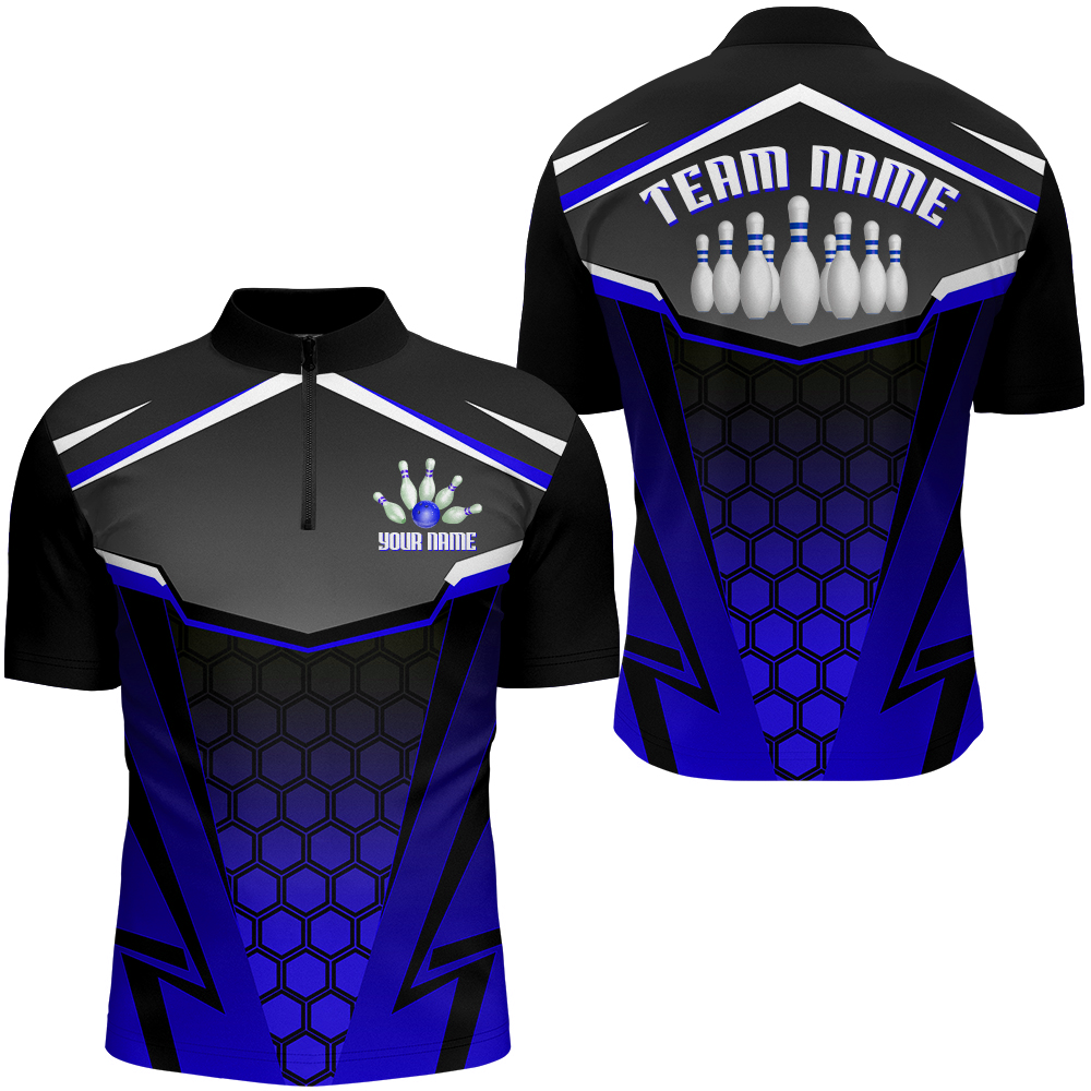 Personalized Bowling Shirt Bowling Team League Men Bowling Jersey 1/4-Zip Shirt Unisex QZT265