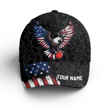 Load image into Gallery viewer, Personalized Bowling 3D Cap, Custom Bowling Hat for Men Women, Bowling Pin &amp; Ball Cap with Name CHT01-4