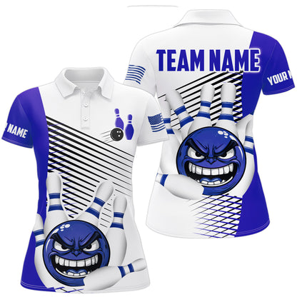 Custom Bowling Shirt Funny Bowling Polo Shirt for Women Bowling Team Jersey Polo Shirt Unisex QZT254