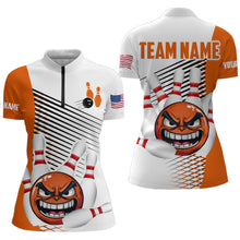 Load image into Gallery viewer, Custom Bowling Shirt Funny Bowling Shirt for Women Bowling Team Jersey 1/4 Zip Shirt Unisex QZT254