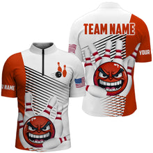 Load image into Gallery viewer, Custom Bowling Shirt Funny Bowling Shirt for Men Bowling Team Jersey 1/4 Zip Shirt Unisex QZT254