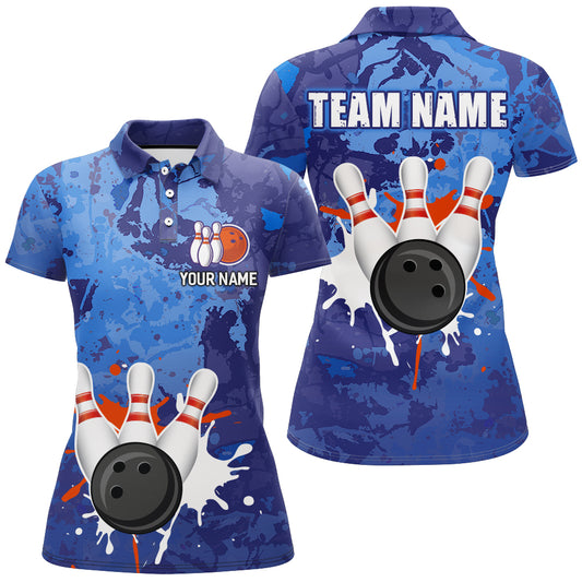 Personalized Bowling Shirt for Women Custom Bowling Jersey Bowling Team League Polo Shirt QZT204