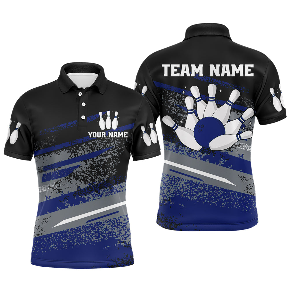 Personalized Men's Bowling Jersey Polo Bowling Team Shirts Bowling Gifts QZT501