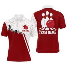 Load image into Gallery viewer, Men's Bowling Shirt Personalized Camo Bowling Jersey Polo  Bowling Shirt QZT419