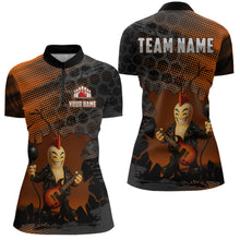 Load image into Gallery viewer, Bowling Pin Rocker Shirt for Women Music Bowlwing Team Leage Polo &amp; Quarter-Zip Bowling Jersey QZT719