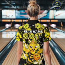 Load image into Gallery viewer, Custom Funny Bee Bowling Shirts for Women 3D Bowling League Jersey Polo &amp; Quarter-Zip QZT743