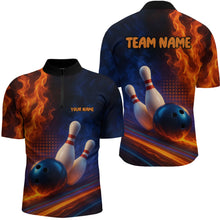 Load image into Gallery viewer, Custom Bowling Polo Shirts 3D for Men Bowling Jersey Polo &amp; Quarter-Zip Gift QZT746