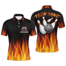Load image into Gallery viewer, Personalized Bowling Jersey with Name and Team Name Custom Bowling Team Jersey Bowling Polo Shirt for Men QZT17