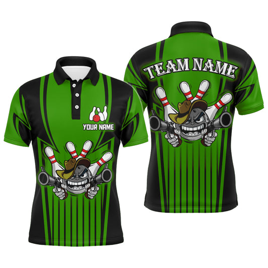 Custom Bowling Shirt for Men Bowling Jersey Bowling Team League Polo Shirt QZT44