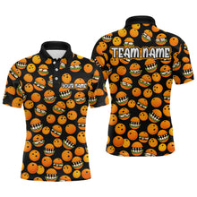 Load image into Gallery viewer, Funny Orange Hamburger Bowling Shirt  for Men Food Bowling Team League Polo &amp; 1/4 Zip Bowling Jersey QZT724