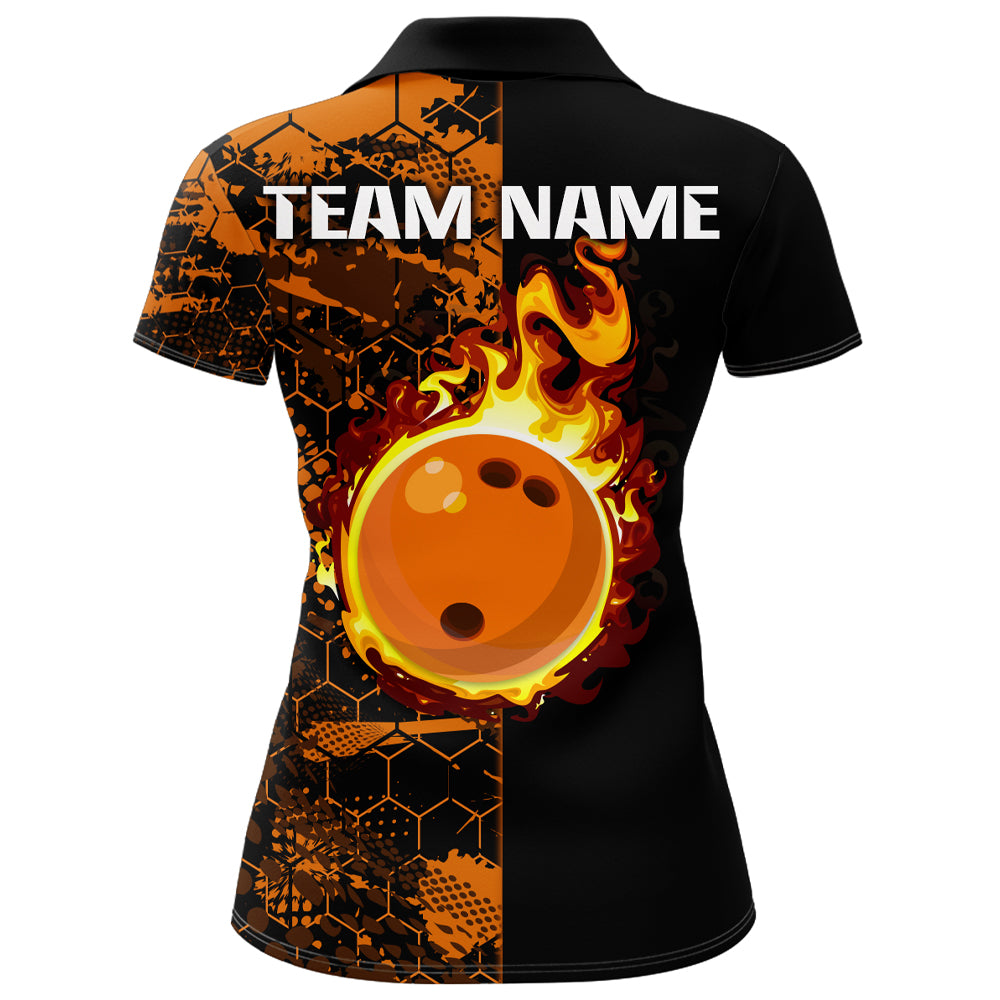 Bowling Polo Shirt Bowling Jersey for Women Bowling Team League QZT287