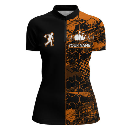 Bowling Polo Shirt Bowling Jersey for Women Bowling Team League QZT287