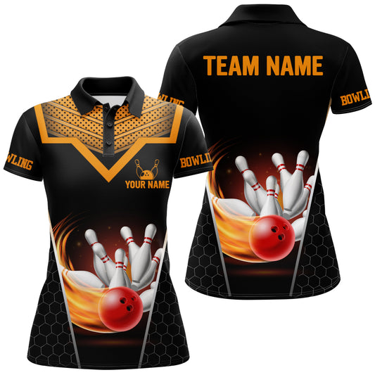 Custom Bowling Shirt for Women Bowling Jersey Bowling Team League Polo Shirt QZT79