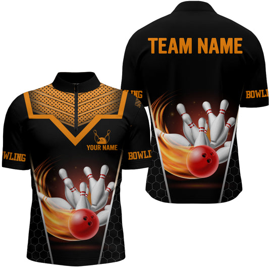 Custom Bowling Shirt for Women Bowling Jersey Bowling Team League Quarter-Zip Shirt QZT79
