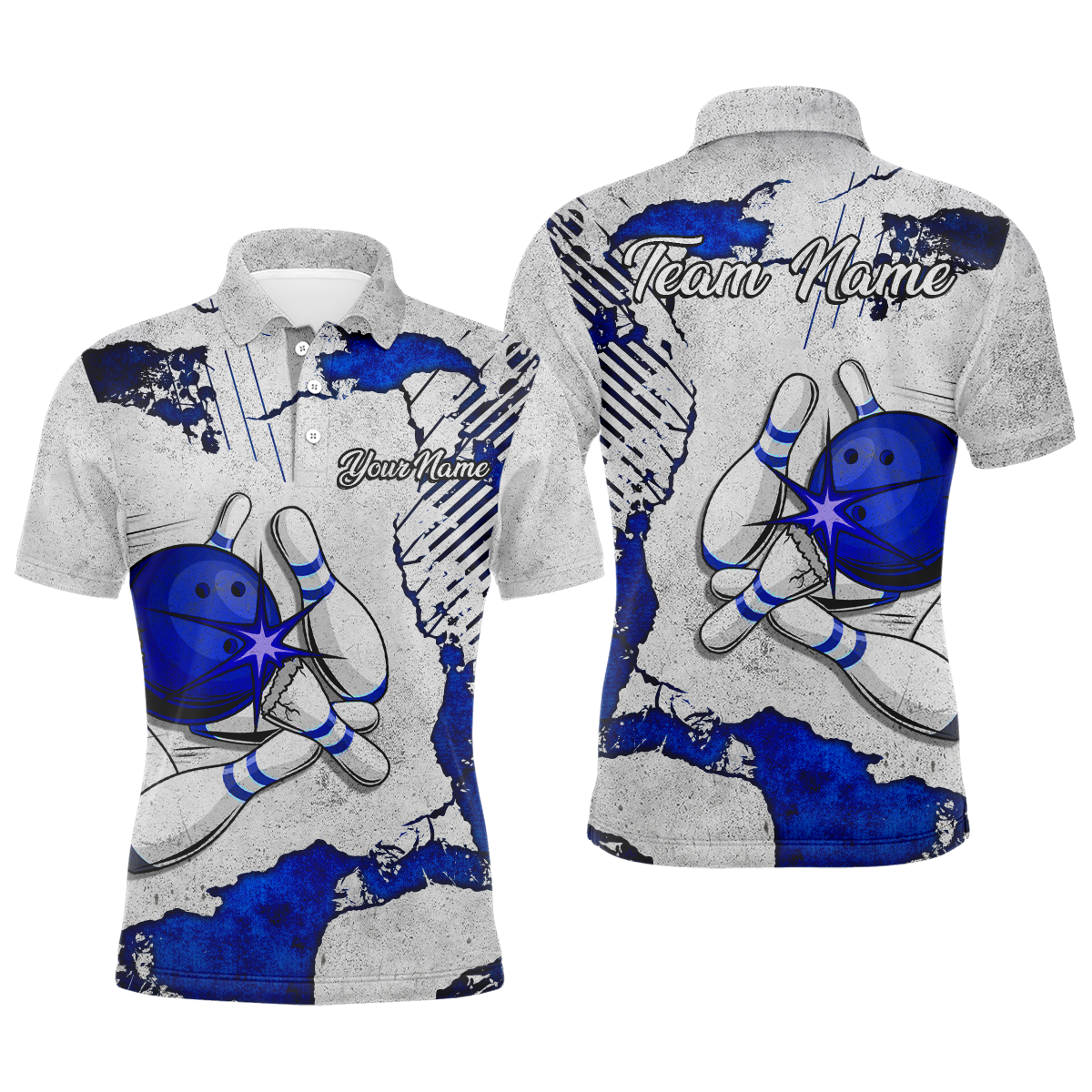 Personalized Unisex Bowling Jersey Polo Bowling Team Shirt for Men Bowler Gift QZT498