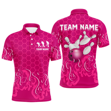 Load image into Gallery viewer, Personalized Polo Shirt for Bowlers, Bowling Shirt for Men Bowling Team League QZT406