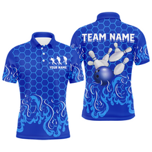 Load image into Gallery viewer, Personalized Polo Shirt for Bowlers, Bowling Shirt for Men Bowling Team League QZT406