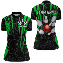 Load image into Gallery viewer, Custom Bowling Shirts Camo Bowling Jersey 1/4 Zip Shirt for Women QZT415