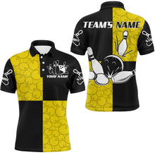 Load image into Gallery viewer, Polo Bowling Shirts Customized for Men Bowling Jersey Bowling Team League QZT425