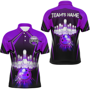 Personalized Bowling Jersey Bowling Jersey Bowling Polo Shirt for Men QZT59