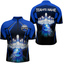 Load image into Gallery viewer, Custom Quarter-Zip Bowling Shirt Men Bowling Team Jersey QZT59