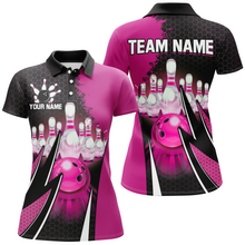 Load image into Gallery viewer, Personalized Bowling Shirts for Women Bowling Team Jersey Polo Bowling Shirt QZT440