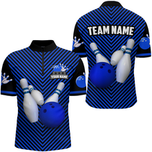 Load image into Gallery viewer, Personalized Bowling Shirt for Men 1/4 Zip Bowling Jersey Bowling Team League QZT239