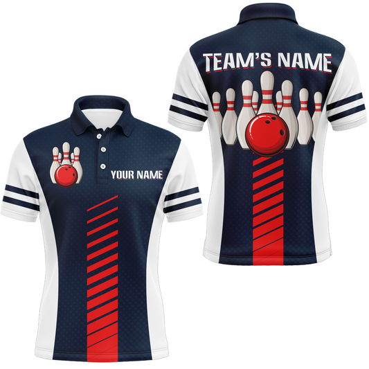 Custom Bowling Shirt for Men Personalized Bowling Jersey Bowling Team League Polo Shirt QZT67-2