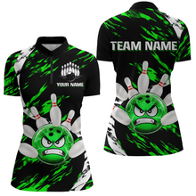 Load image into Gallery viewer, Women's Bowling Shirt Custom Bowling Jersey 1/4 Zip Bowling Multicolor Team Shirts QZT483