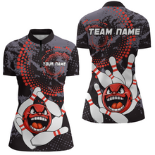 Load image into Gallery viewer, Personalized Bowling Shirts for Women 1/4 Zip Camo Bowling Jersey QZT446