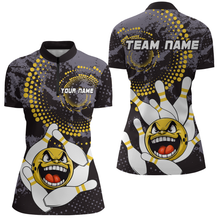 Load image into Gallery viewer, Personalized Bowling Shirts for Women 1/4 Zip Camo Bowling Jersey QZT446