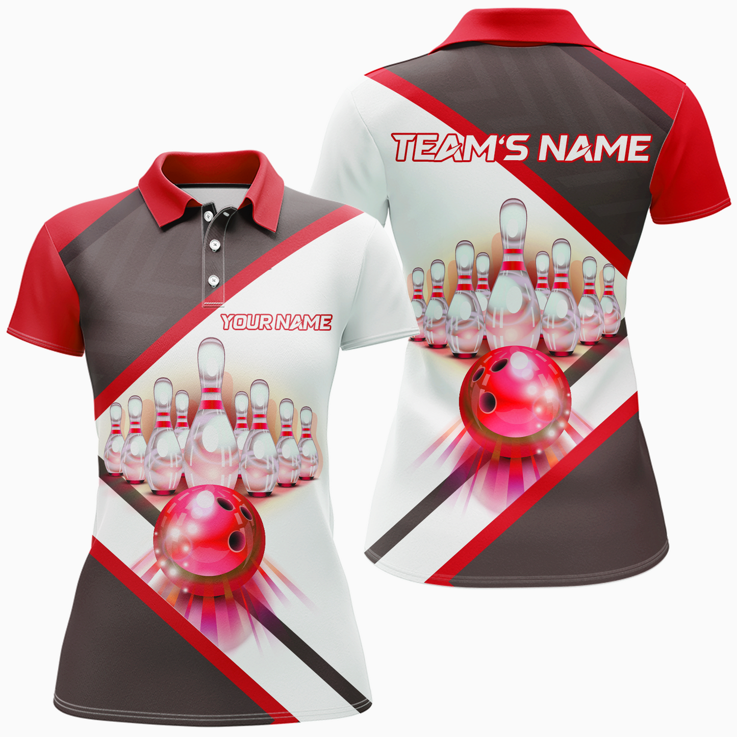 Custom Bowling Shirt for Women, Personalized Bowling Jersey , Women's Bowling Polo Shirt QZT41