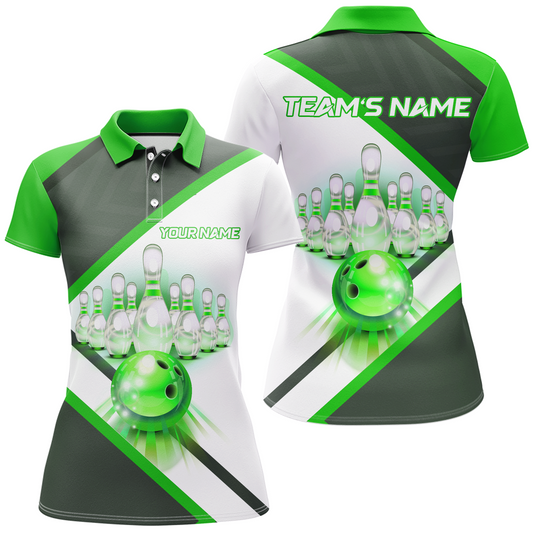 Custom Bowling Shirt for Women, Personalized Bowling Jersey , Women's Bowling Polo Shirt QZT41