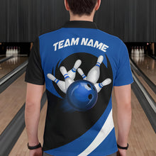 Load image into Gallery viewer, Personalized Blue Bowling Shirts Custom Bowling Team Jersey Polo Bowling Shirts BDT502