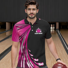 Load image into Gallery viewer, Personalized Pink Bowling Team Jersey For Men &amp; Women Custom Bowling Polo Shirt BDT457
