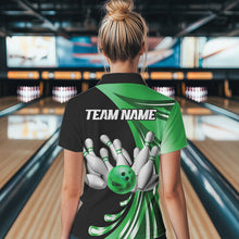 Load image into Gallery viewer, Personalized Green Bowling Team Jersey For Men &amp; Women Custom Bowling Polo Shirt BDT457