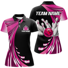 Load image into Gallery viewer, Personalized Pink Bowling Team Jersey For Men &amp; Women Custom Bowling Polo Shirt BDT457