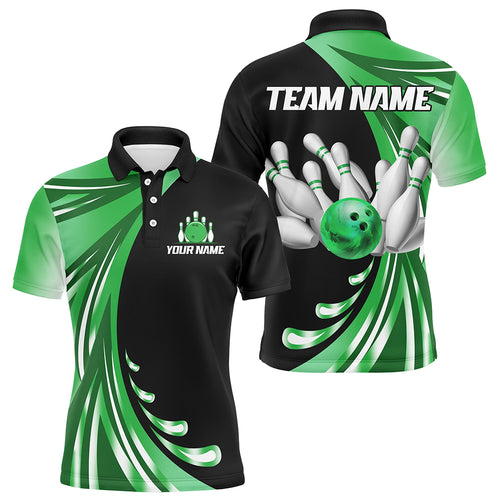 Personalized Green Bowling Team Jersey For Men & Women Custom Bowling Polo Shirt BDT457