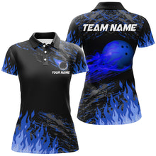 Load image into Gallery viewer, Blue Flame Bowling Polo Shirts Men And Women Custom Bowling Team Jersey Unisex Uniform Bowlers BDT523