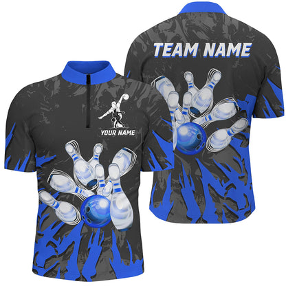 Custom Bowling Quarter-Zip Shirt For Men & Women Team Bowling Jersey Multicolor BDT458