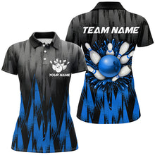 Load image into Gallery viewer, Unisex Bowling Team Jerseys Custom Blue Bowling Polo Shirt For Men &amp; Women BDT458